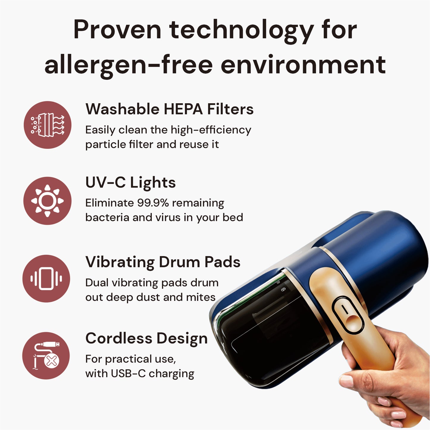 ComfyVac - UV Handheld Vacuum