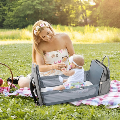 Mom's Nest - Convertible Crib Diaper Backpack